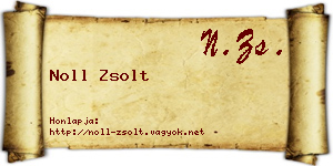 Noll Zsolt névjegykártya